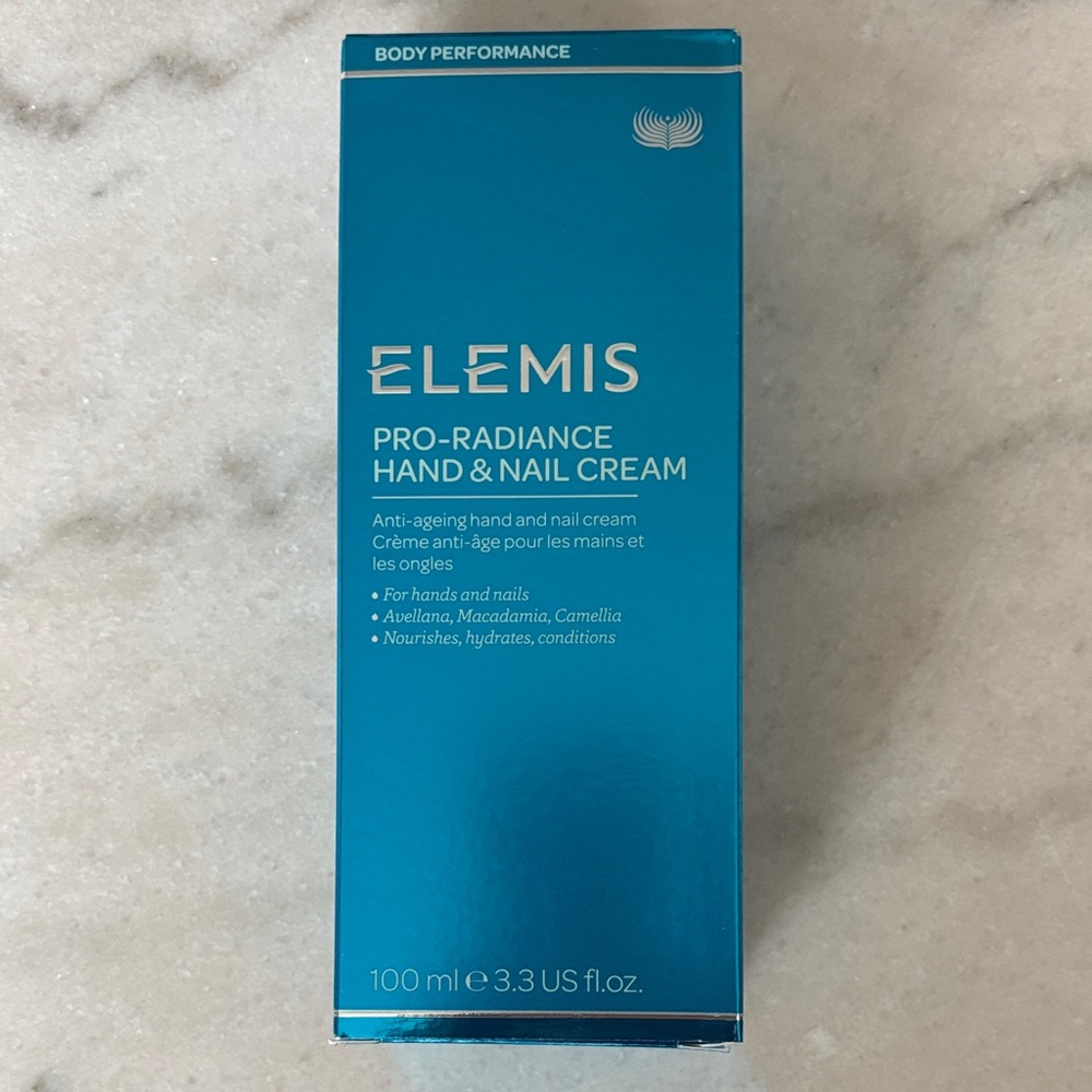 ELEMIS Pro-Radiance Hand & Nail Cream in Turquoise Packaging